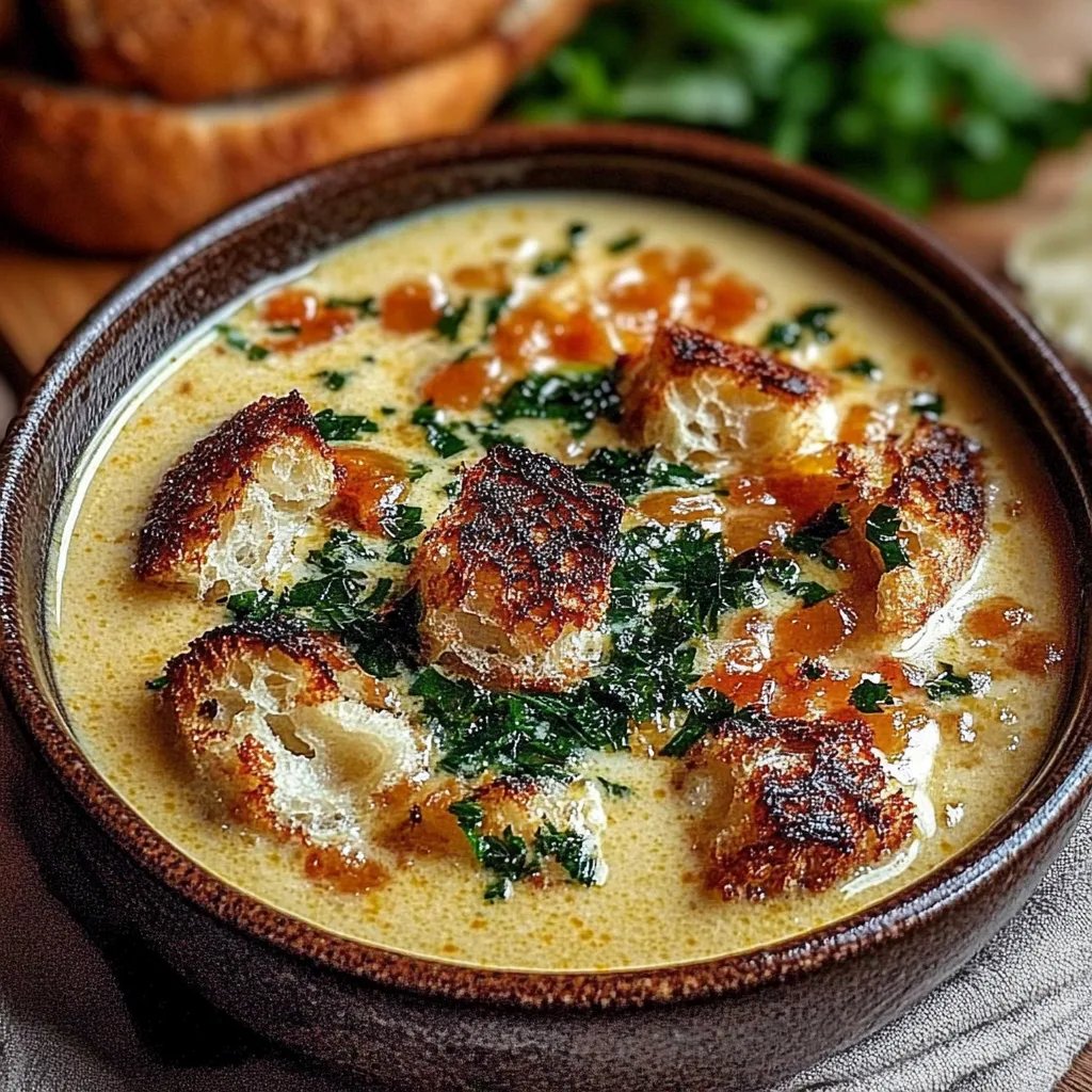 Cremige toskanische weiße Bohnensuppe
