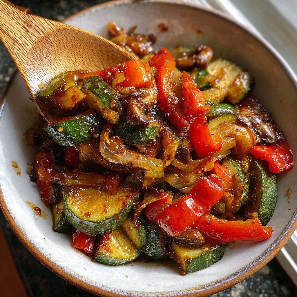 Gemüsepfanne mit Sojasauce