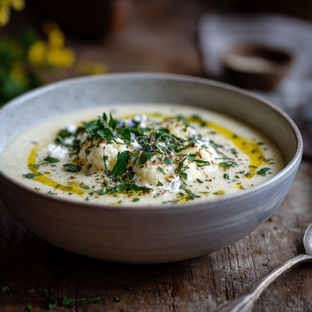Blumenkohl Suppe Mit Frischkäse