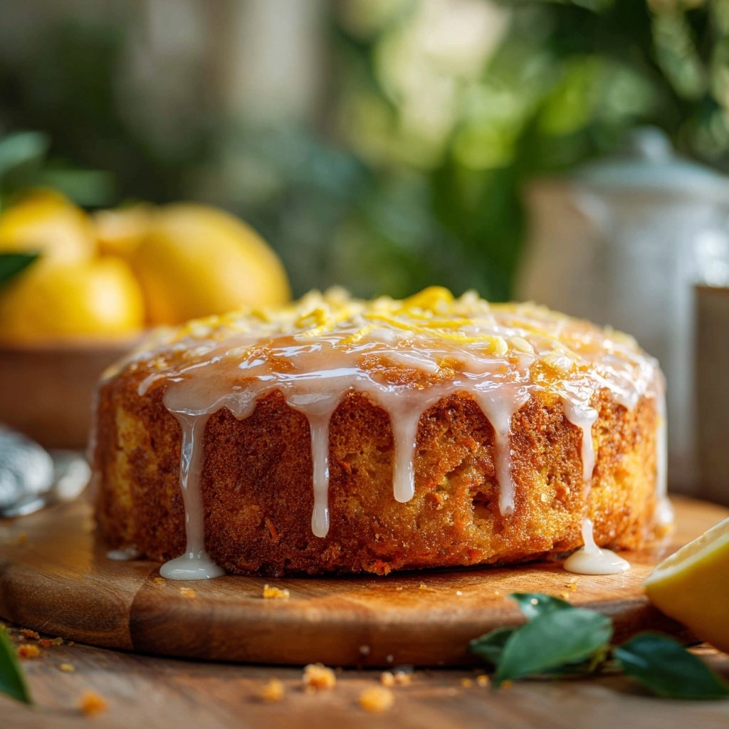 Karottenkuchen Mit Zitronenguss