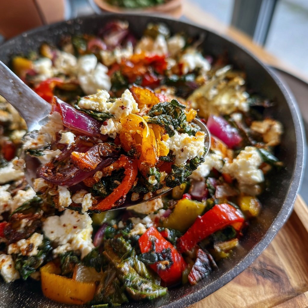 Gesund & Leicht Mediterrane Gemüsepfanne mit Feta