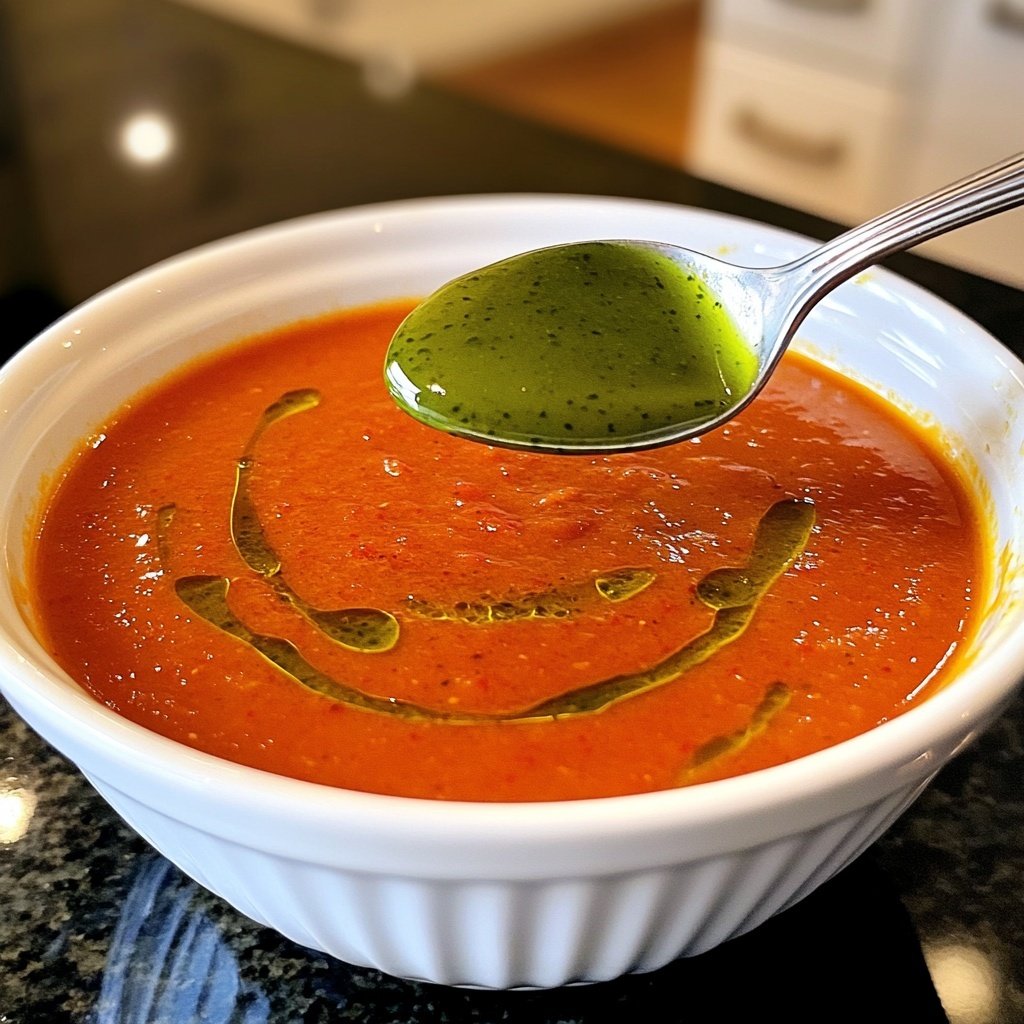 Tomatensuppe mit Olivenöl