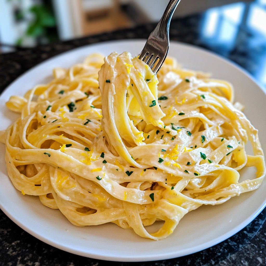 Tagliatelle mit Zitronen-Sahne-Sauce