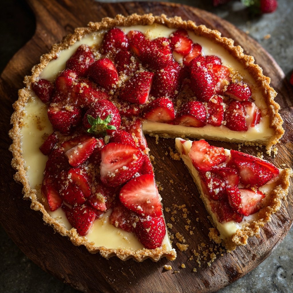 Erdbeer Vanille Tarte Mit Mürbeteigboden