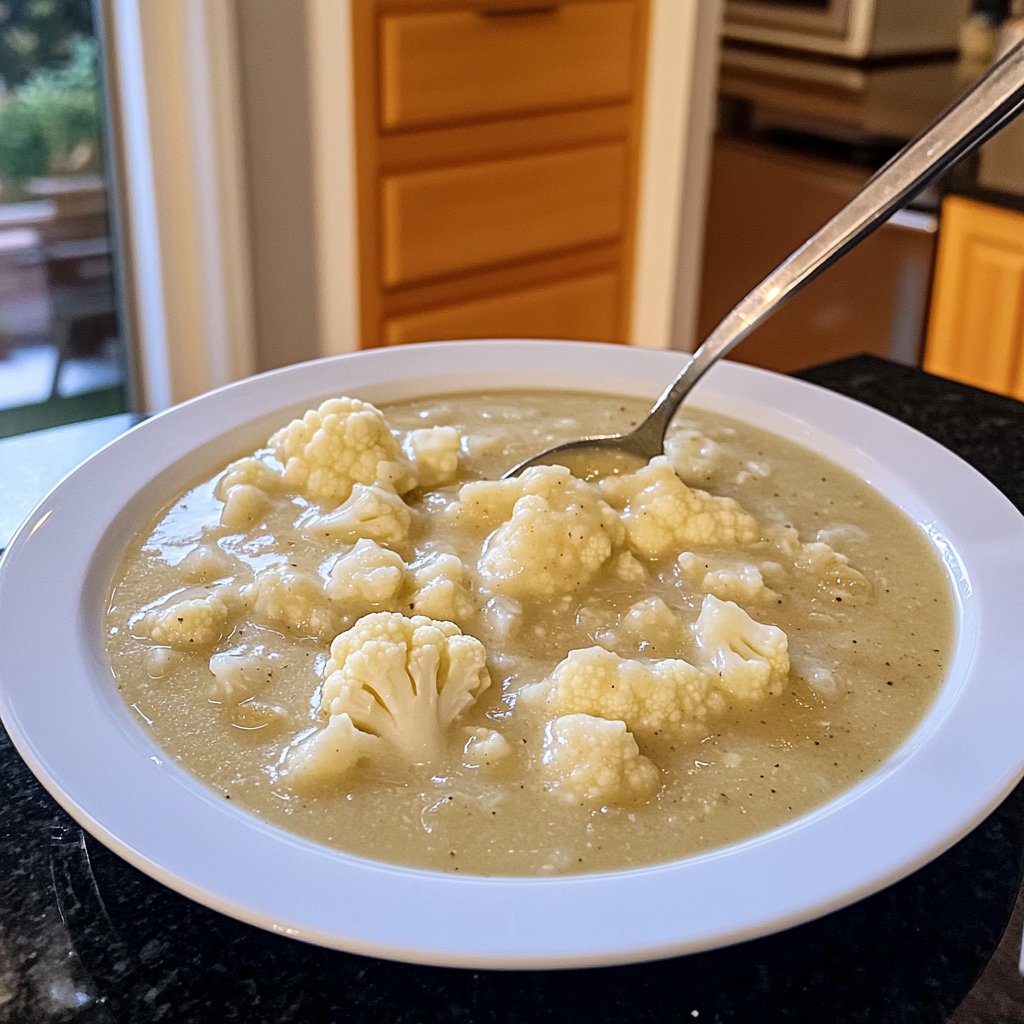 Cremige Blumenkohlsuppe mit einfachen Zutaten