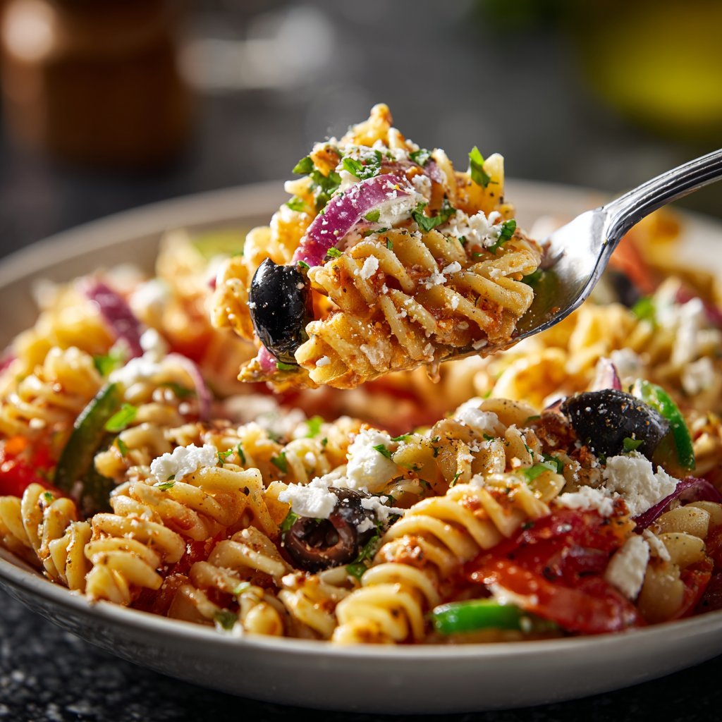 Mediterraner Nudelsalat Leicht