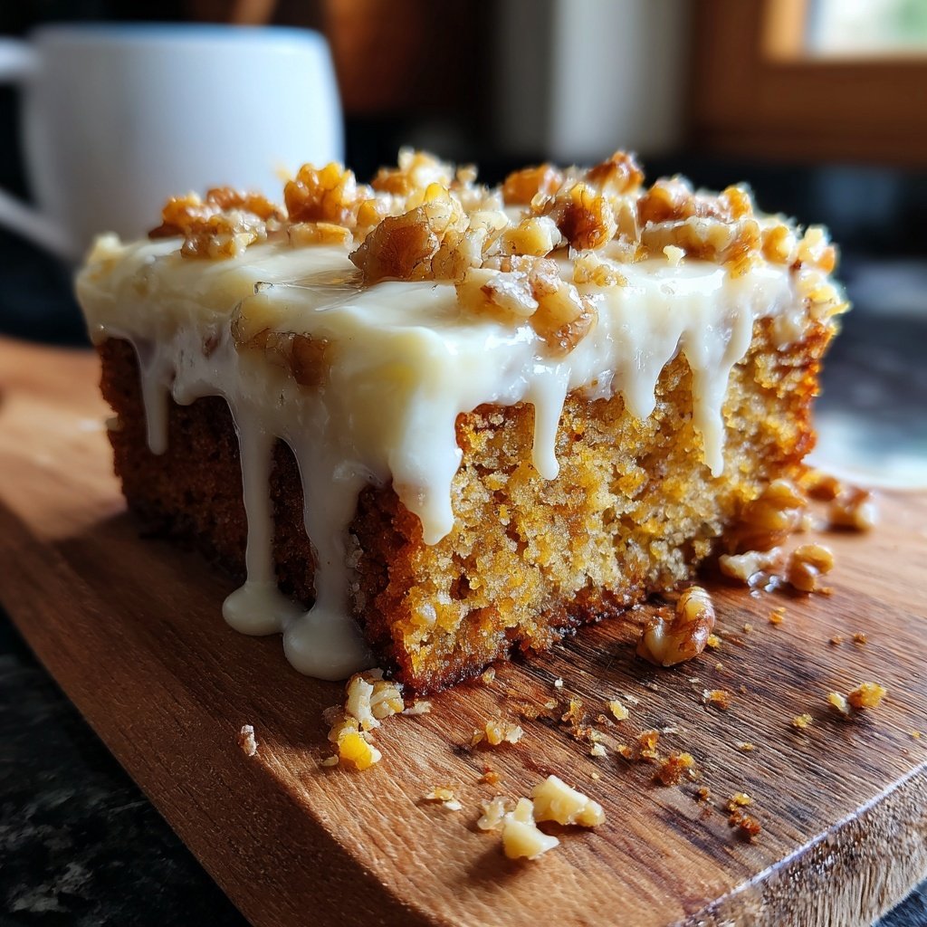 Karottenkuchen Mit Walnuss Topping