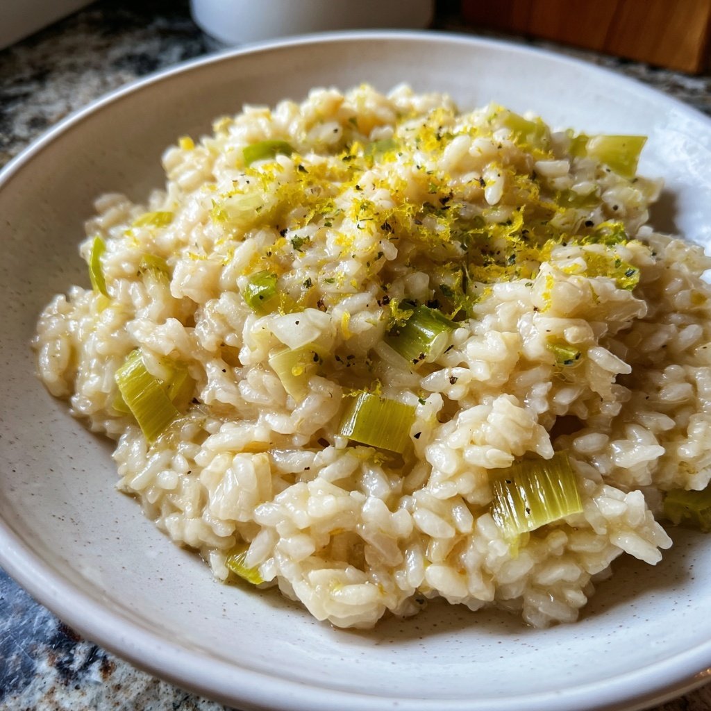 Risotto mit Lauch und Zitrone