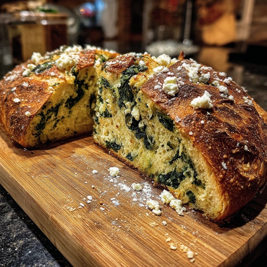 Zupfbrot Mit Spinat Und Feta