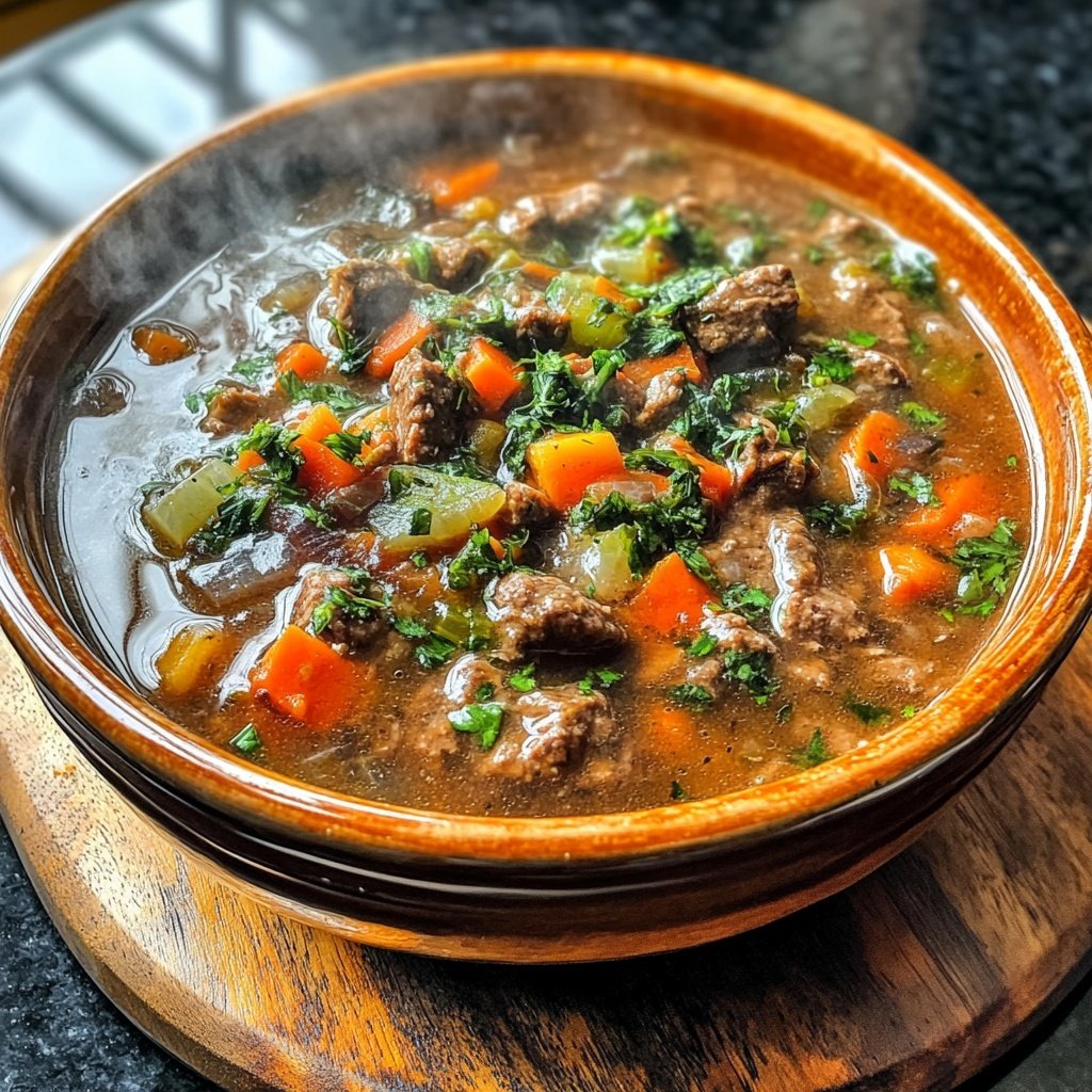 Hackfleisch Suppe deftig