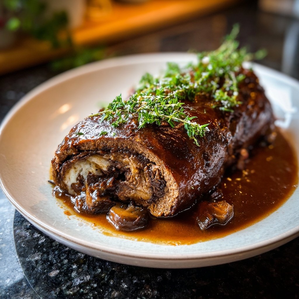 Hausmannskost Rinderrouladen mit Rahmsoße