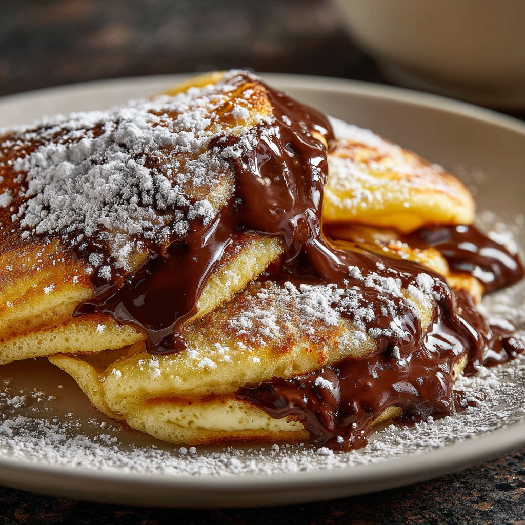 Pfannkuchen mit Schokolade