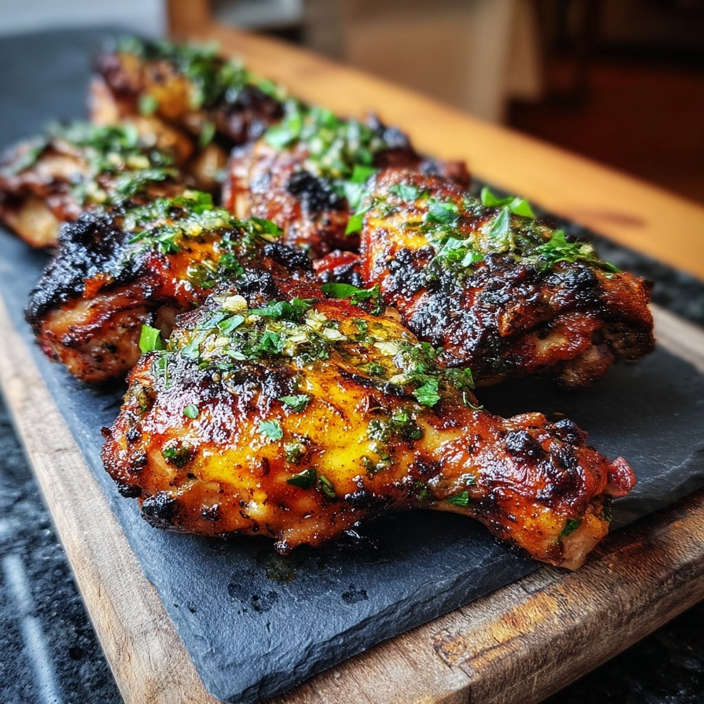 Gegrillte Hähnchenschenkel Mit Kräutern