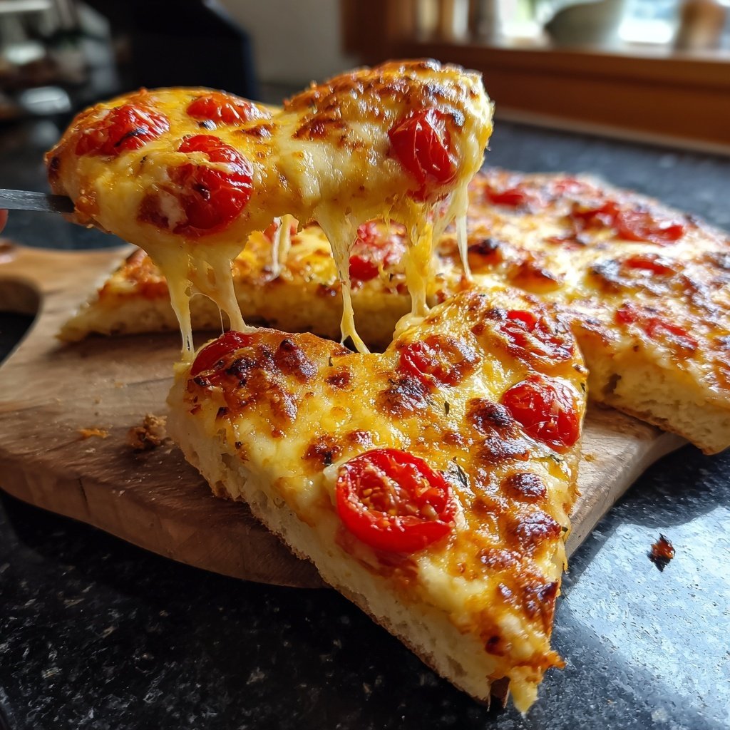 Valentins-Pizza in Herzform